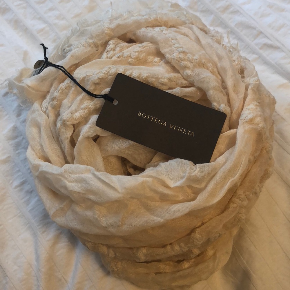 Bottega Veneta Mercury Embroidered Silk Scarf